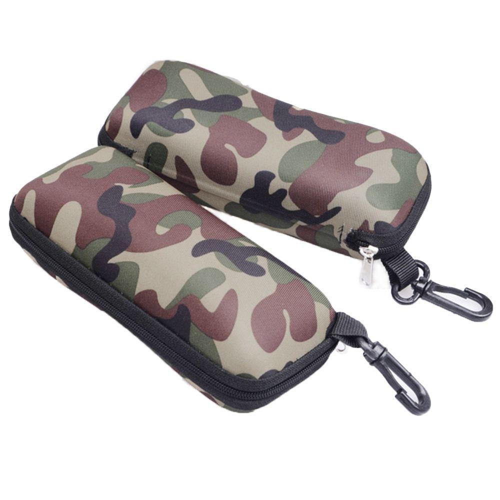 IVORY Hộp Đựng Mắt Kính Họa Tiết Rằn Ri Có Khóa Kéo Thời Trang Unisex Ốp