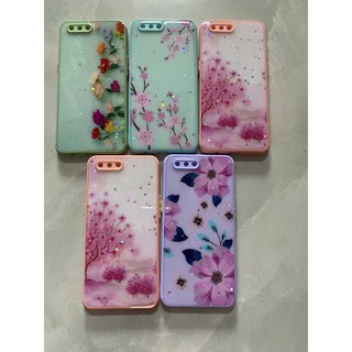 Oppo A3S Ốp lưng kim tuyến viền dẻo in hình cực đẹp