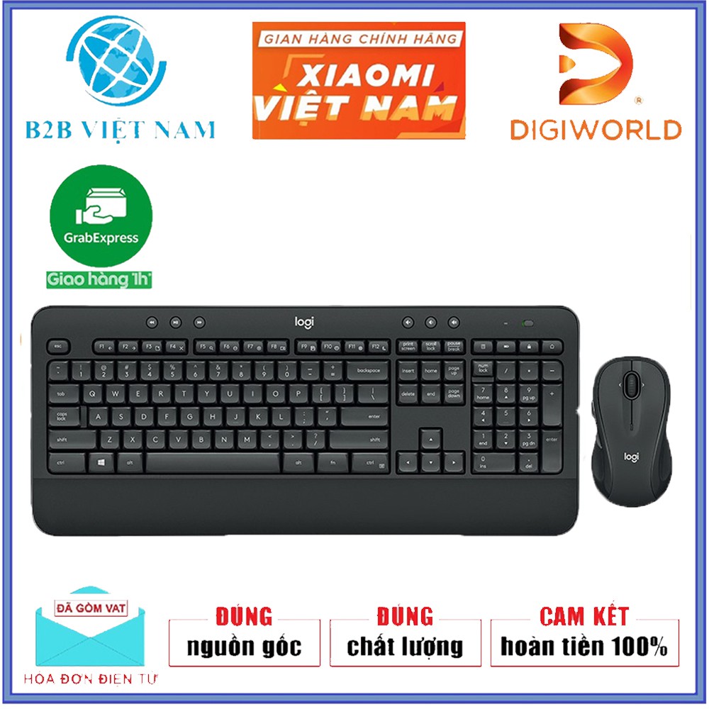 BỘ BÀN PHÍM+CHUỘT LOGITECH MK545 WIRELESS/LASER/MEDIA/ĐEN (BLACK)