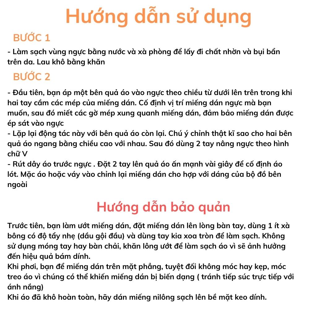 Miếng dán ngực ti nâng ngực, áo dán ngực cánh tiên rút dây ngực tạo khe VALICA 0124