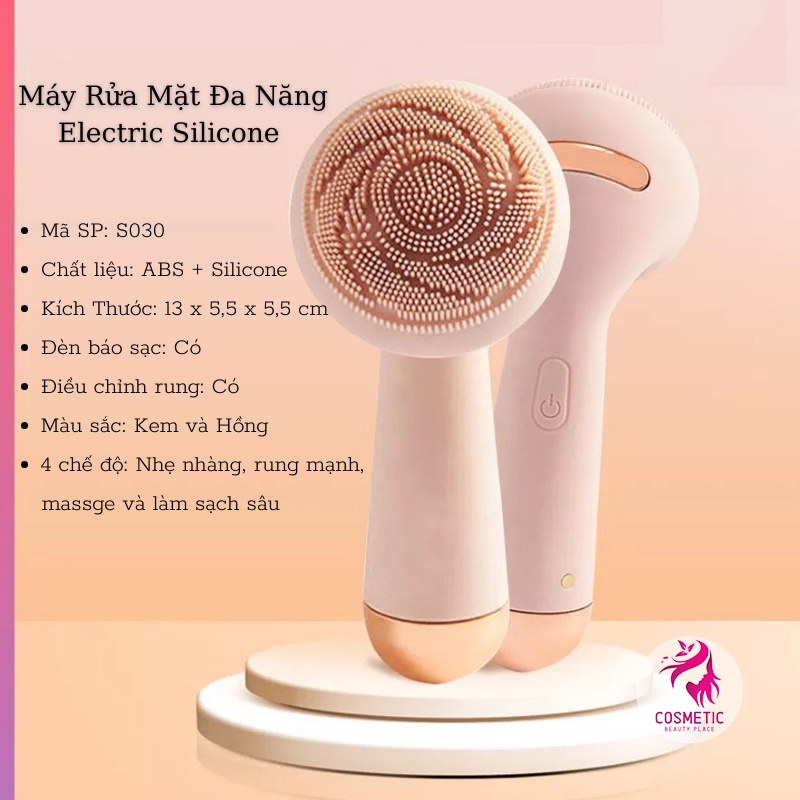 Máy Rửa Mặt Yandou S030 Bằng Điện Với Con Lăn Massage Silicone Không Thấm Nước Sạc USB PV690