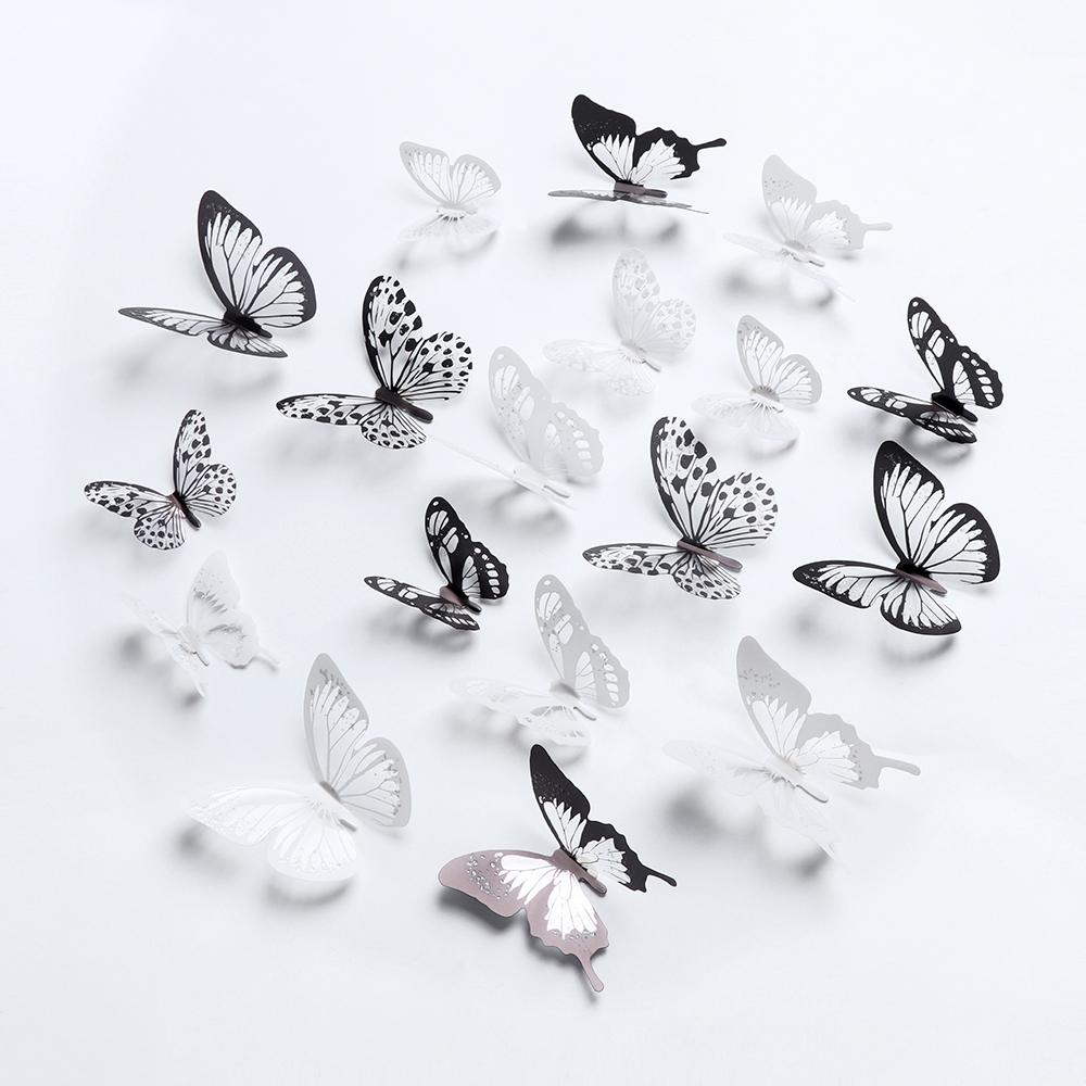 Set 18 Miếng Dán Hình Bướm 3D Trang Trí Phòng Bé