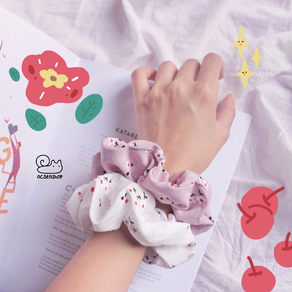 Dây buộc tóc họa tiết xinh xắn