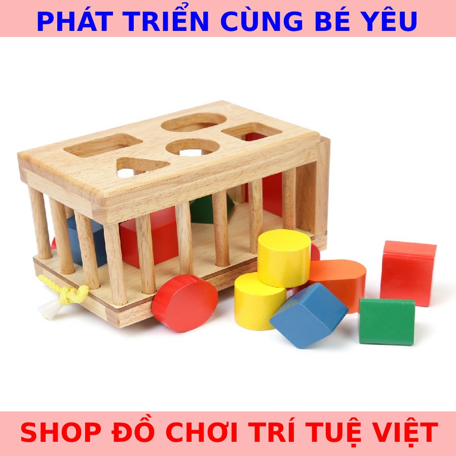 ✅PHÁT TRIỂN IQ CHO BÉ✅ ĐỒ CHƠI GỖ_THẢ HÌNH VÀO XE KÉO NHIỀU MÀU SẮC