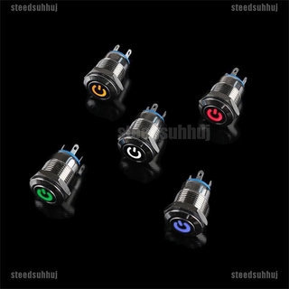 Power công tắc nút nhấn có đèn led 12mm 12v