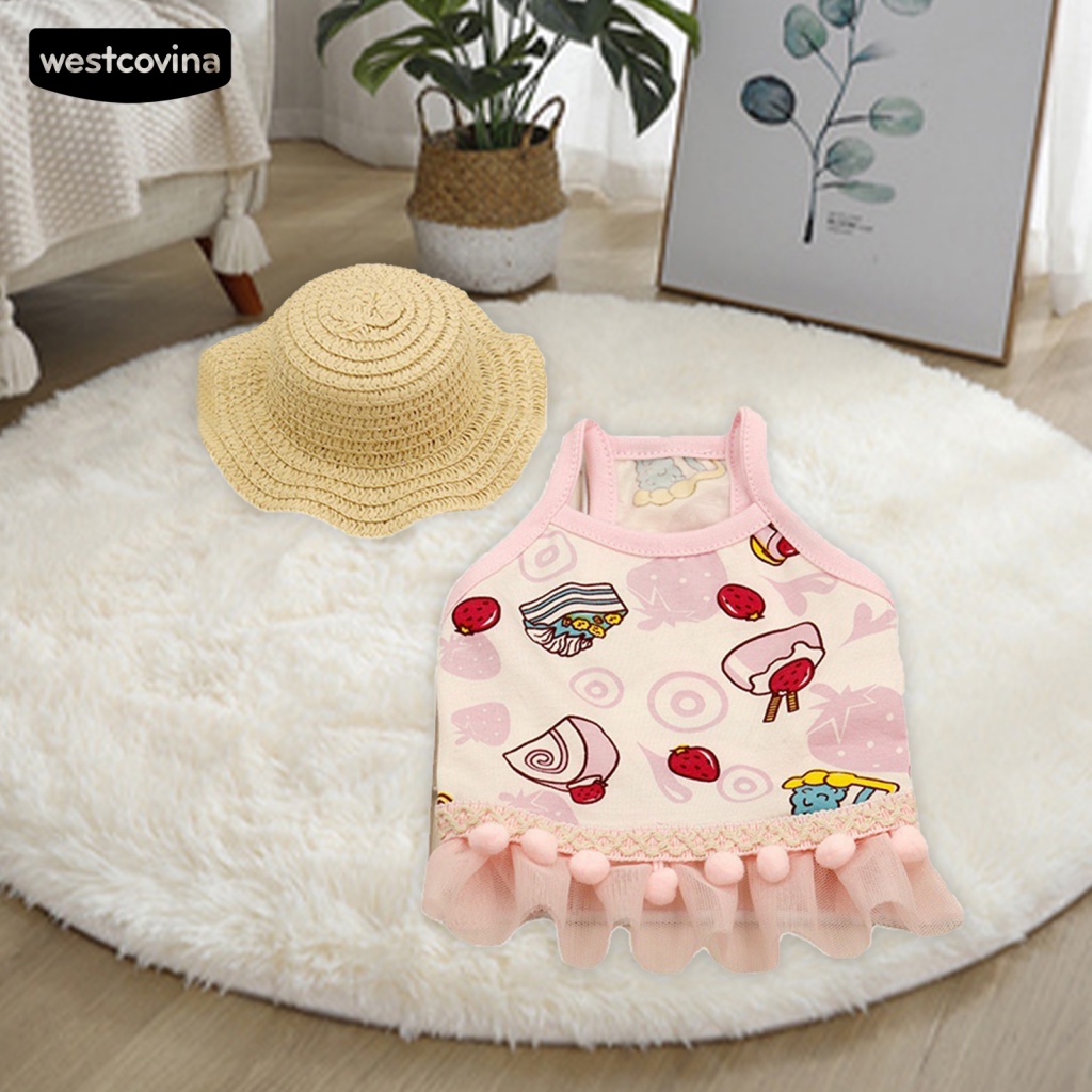 Áo Thun Mềm Mại Họa Tiết Bánh Kem Cho Thú Cưng