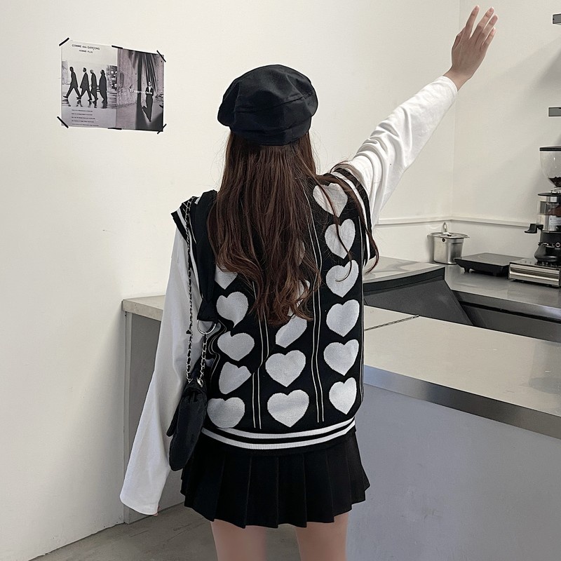 Áo len không tay cổ chữ V dáng rộng màu hồng dễ phối đồ cho nữ | BigBuy360 - bigbuy360.vn