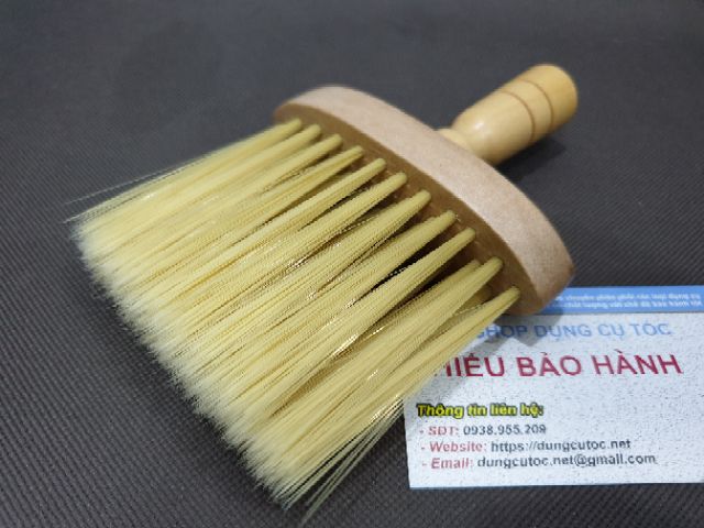 Chổi Phủi Tóc Cán Gỗ, Cây Phủi Tóc Barber Chuyên Nghiệp.(Ảnh thật)