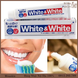 [Hàng Nhật Nội Địa] Kem Đánh Răng White&White Nội Địa Nhật | KDR Trắng Răng White Nhật Bản - Tuýp 150g