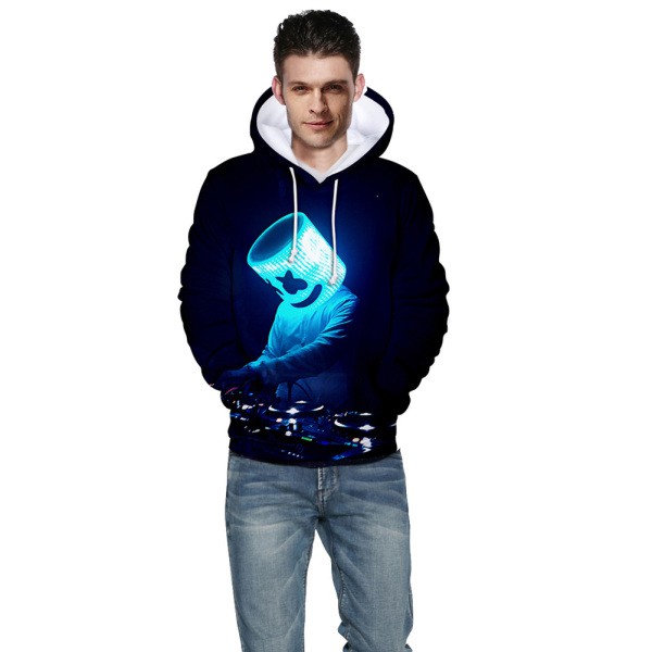 Áo hoodie dáng dài in họa tiết 3D dạ quang cho nam nữ | BigBuy360 - bigbuy360.vn