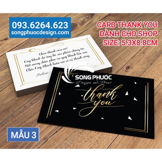 500 Thiệp Cảm Ơn Khách Hàng Cho Shop - Mẫu 3