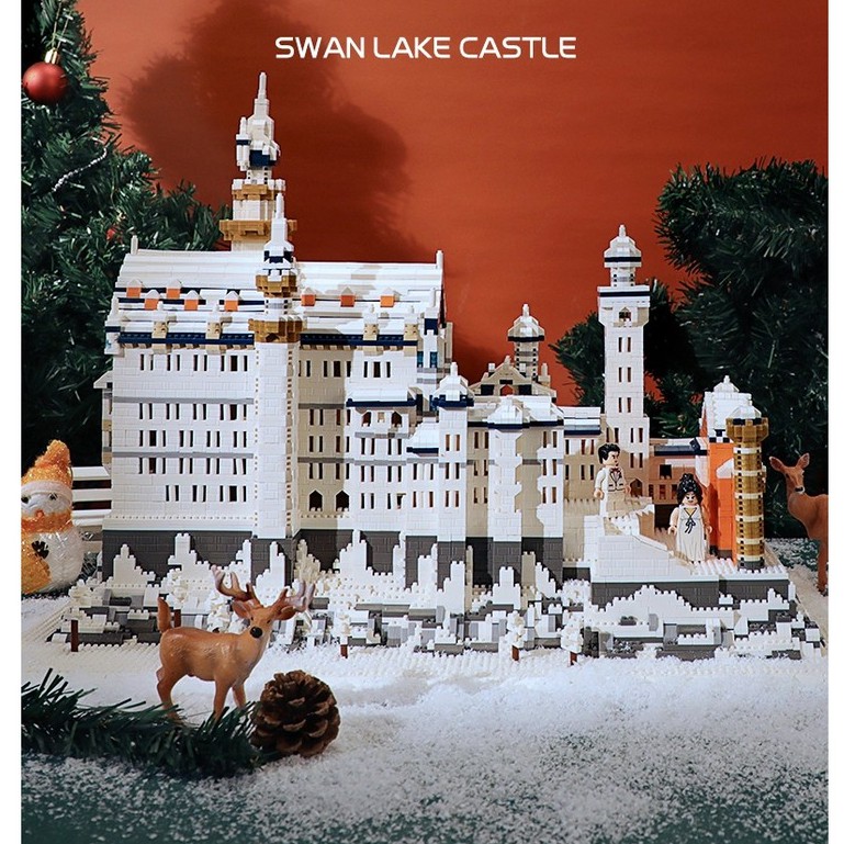 [Tặng quà Mascot] LEGO xếp hình lâu đài Hồ Thiên Nga (Swan Lake Castle) - Bộ lắp ghép sáng tạo