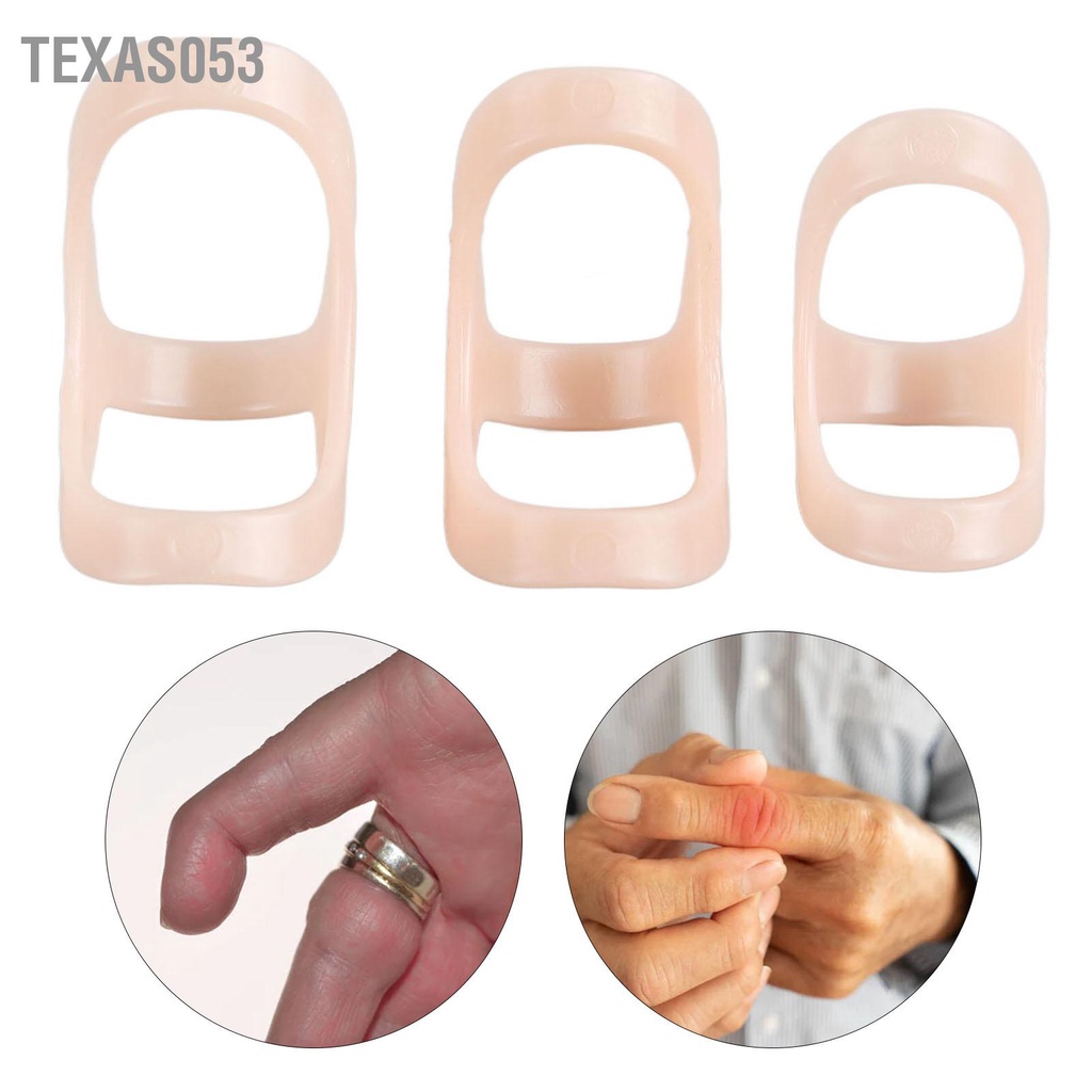 Texas053 3 cái Nẹp hỗ trợ ngón tay Hình bầu dục Giảm đau nhức Chống thấm nước Hỗ Bảo vệ Kích thước 2 4