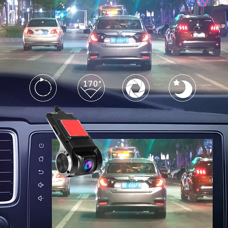 (Kèm Thẻ Nhớ) Camera Ô Tô - Camera Hành Trình U2 Cho Xe Ô Tô Tích Hợp Màn Hình Android