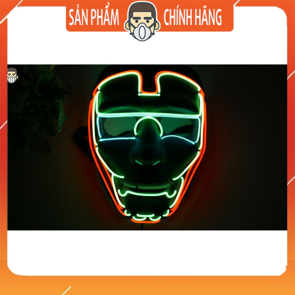 Mặt nạ hóa trang I-ron Man đèn led Halloween dạ hội