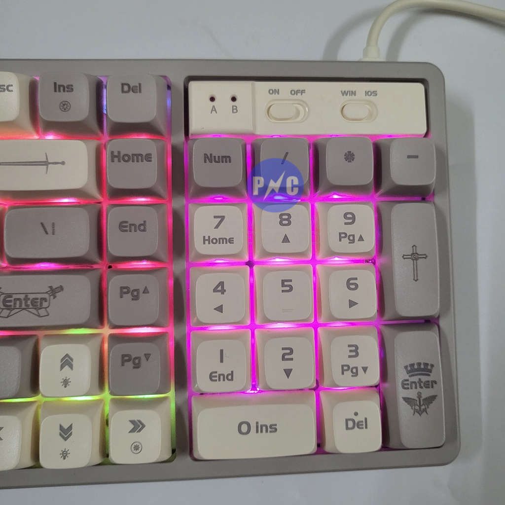 Bàn Phím Cơ HOTSWAP Langtu GK102 Custom Golden Switch, Light Gasket, Led Rainbow, Size 102 Phím.