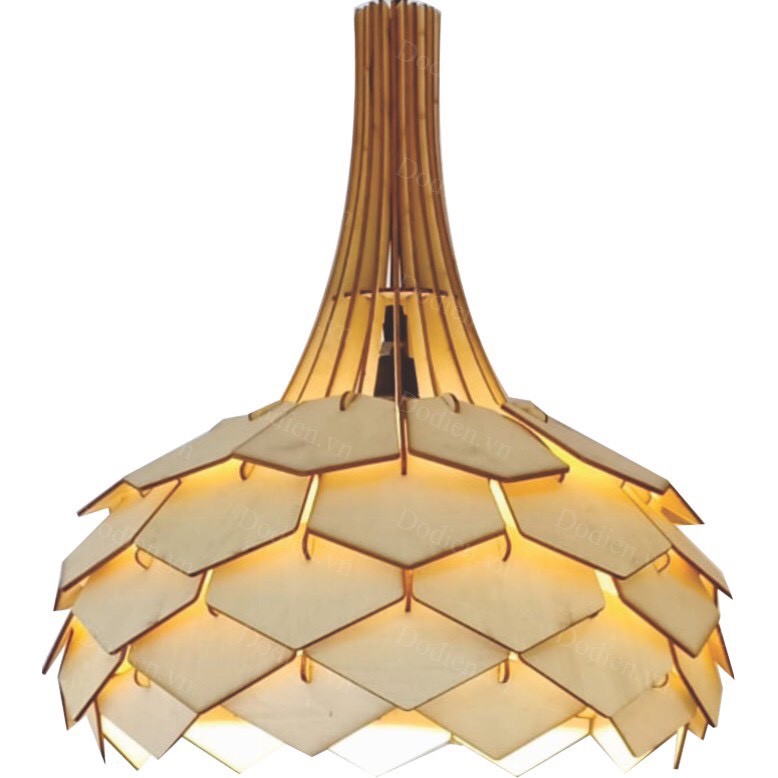 Đèn gỗ trang trí độc đáo mẫu hoa lài