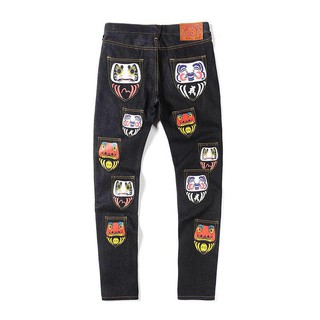 Quần jean evisu nam túi nhiều hình in quần bò evisu K3 STORE J1068