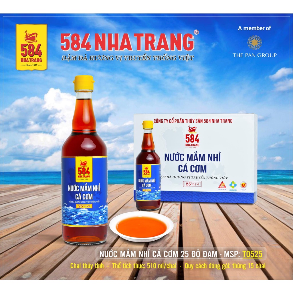 Nước Mắm Nhỉ Cá Cơm 584 Nha Trang 25 Độ Đạm 500 ml