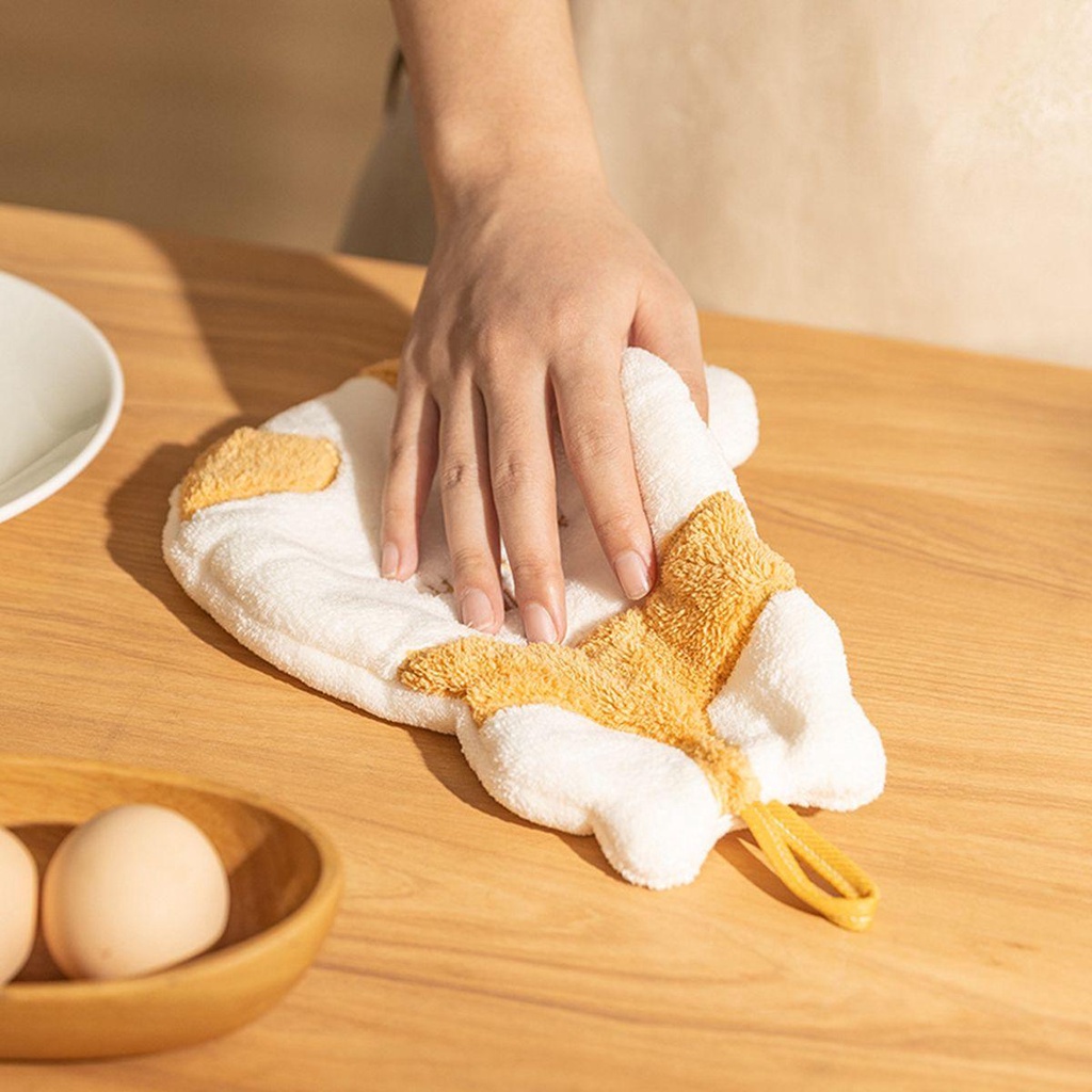 Khăn Lau Tay Bằng Sợi Microfiber Thấm Hút Nước Nhanh Khô Họa Tiết Hoạt Hình Cho Nhà