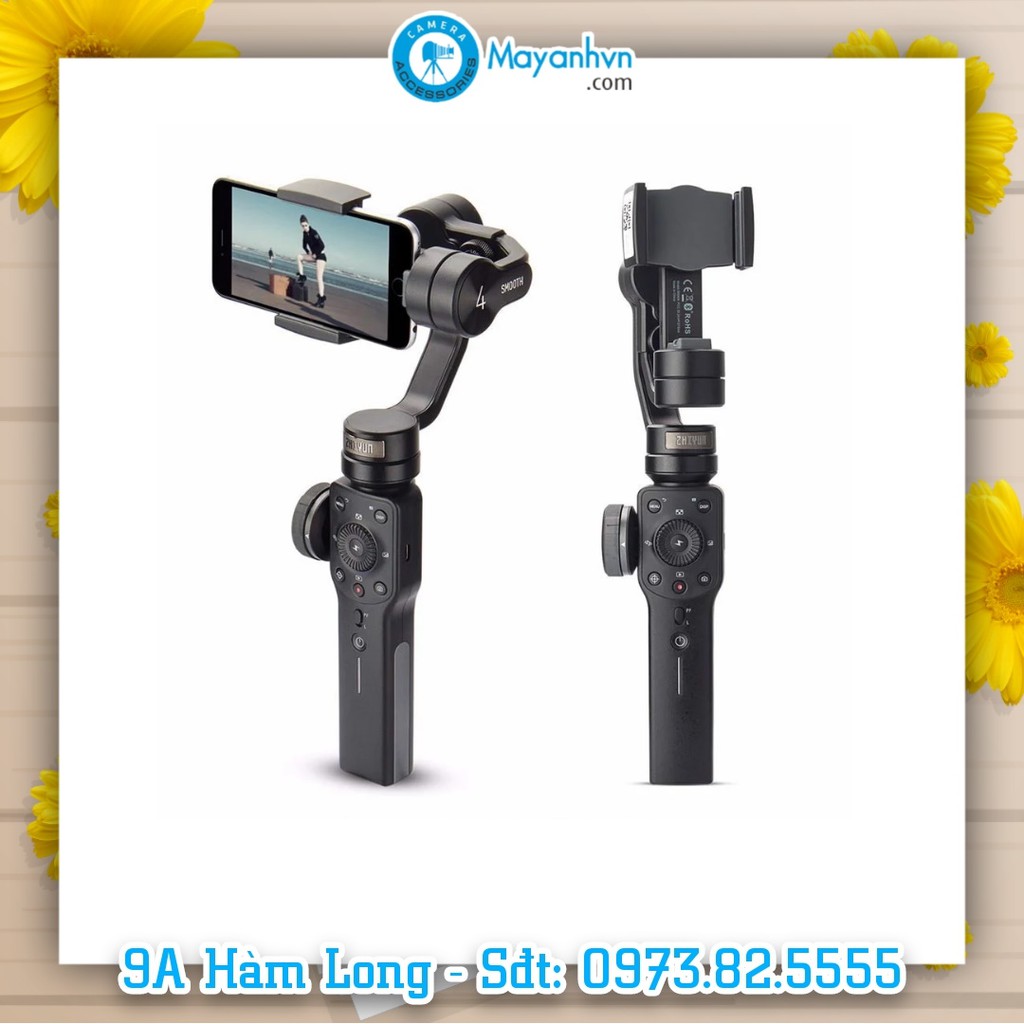 Gimbal Zhiyun Smooth 4 (Đen) - Tay Cầm Chống Rung Cho Điện Thoại Mới 100% Nguyên seal