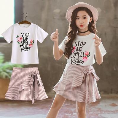 Thời trang bé gái 12 tuổi (3 - 12 tuổi)☑️ Set Quần Áo Thời Trang Năng Động Dành Cho Nữ☑️ đầm bé gái size đại 35kg, 30kg