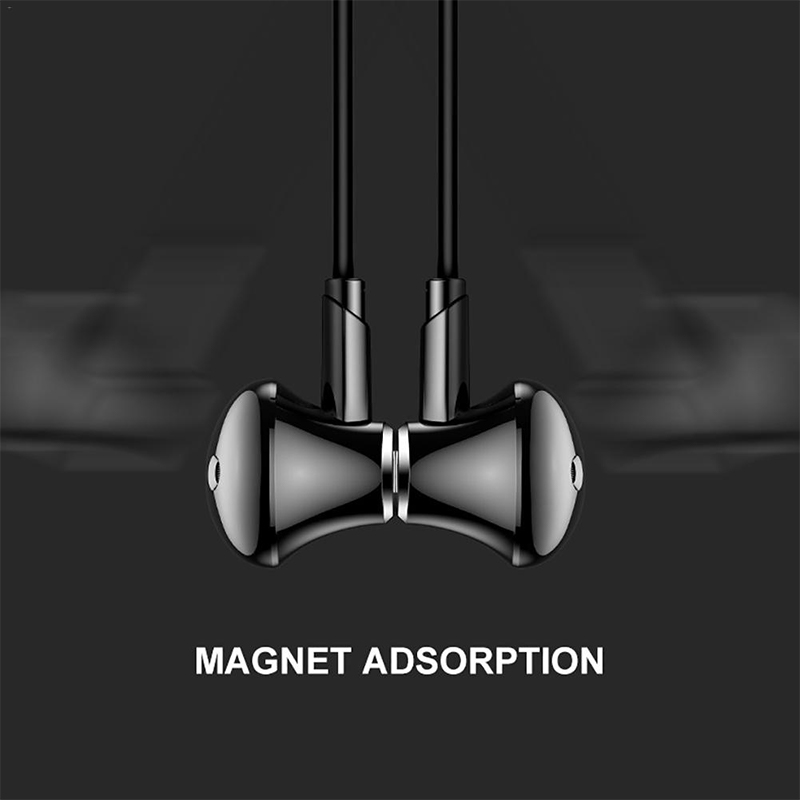 Niye Tai nghe thể thao từ tính mới thể thao không dây Bluetooth 5.0 Tai nghe Bluetooth với  micrô