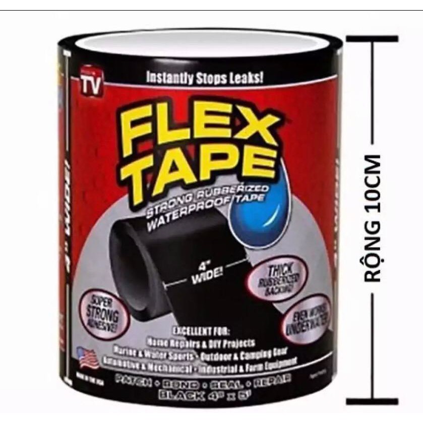 BĂNG KEO THÔNG MINH FLEX TAPE/Flex Tape có thể dán được trên mọi bề mặt, trong các môi trường khắc nghiệt nhất