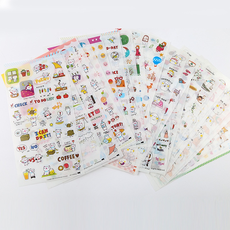 Set 6 tấm Sticker Dễ Thương