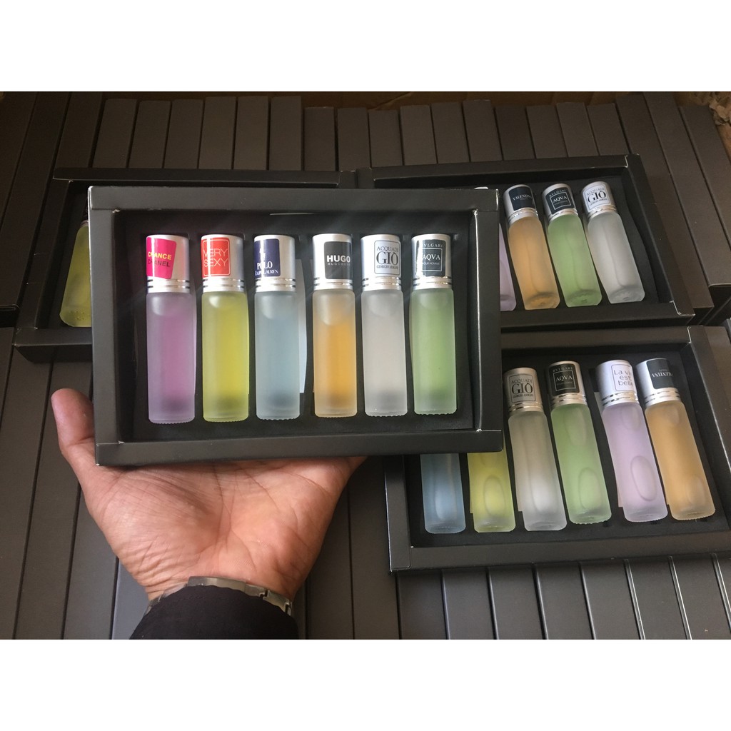 SET 6 Chai Nước Hoa Lăn Cực Thơm - Nồng Nàng Quyến Rũ Nam/Nữ Đủ Mùi