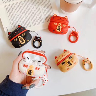 [Airpod] Bao silicon mèo thần tài siêu cute cho Airpod 1/2, Airpod Pro