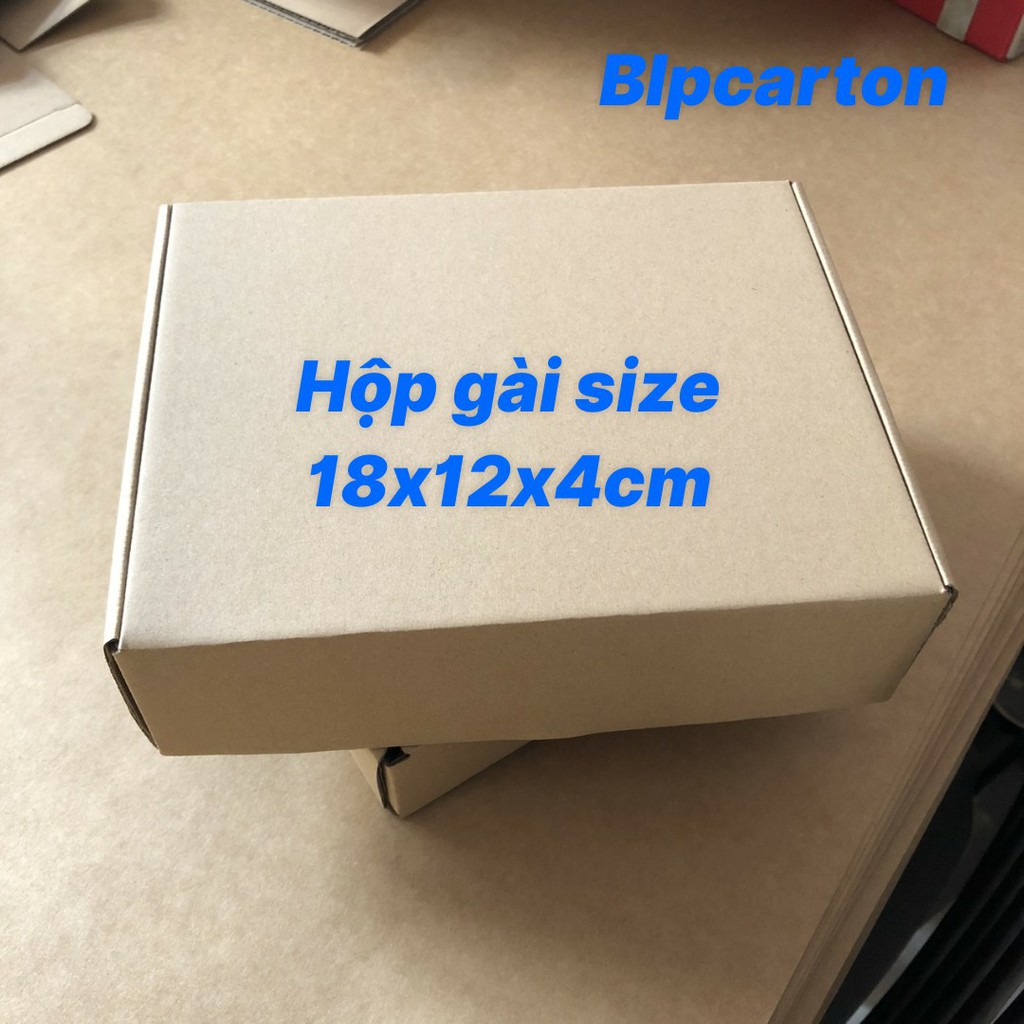 Hộp gài size 18x12x4 bộ 20 hộp carton giấy nâu