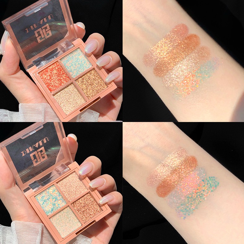 Phấn Mắt🍑FREESHIP🍑phấn Nhũ trang điểm mắt DIKALU 4 Ô Glint Bomb | BigBuy360 - bigbuy360.vn