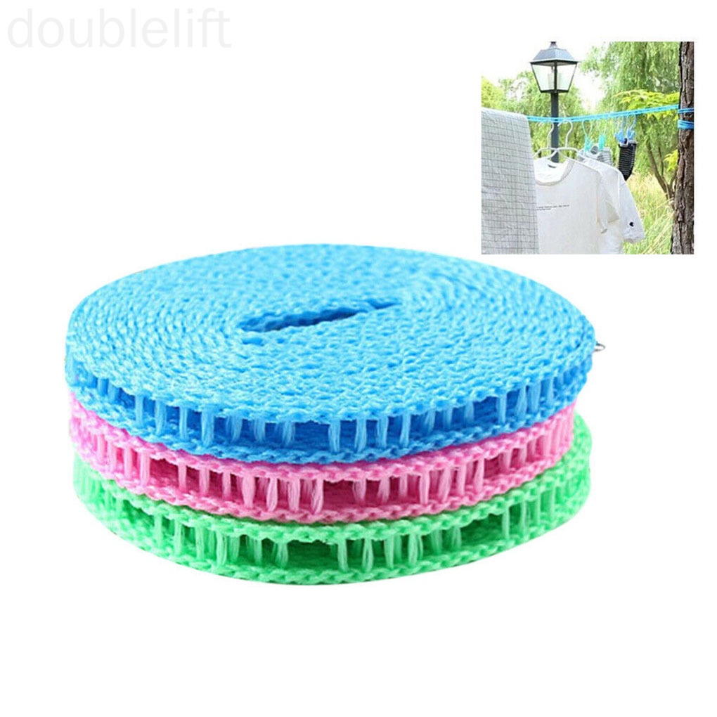 Dây Phơi Quần Áo 3m Bằng Nylon Chống Gió Chống Trượt Có Thể Điều Chỉnh