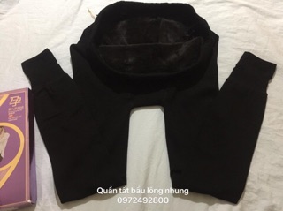 Quần tất bầu lông loại dày