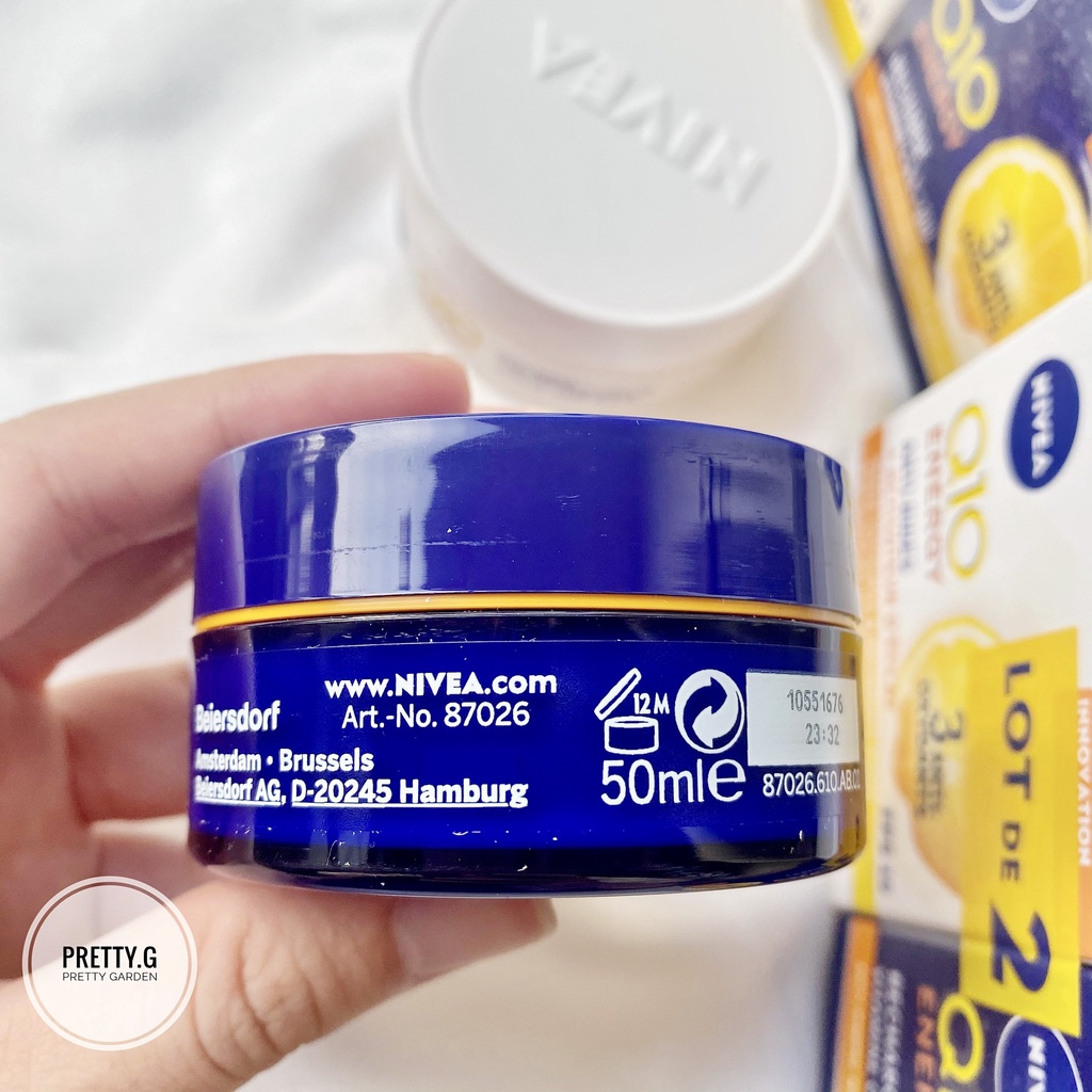 Cặp Kem Nivea Q10 Power dưỡng da Ngày và Đêm , Dưỡng da chuyên sâu, chống lão hoá, dưỡng trắng da