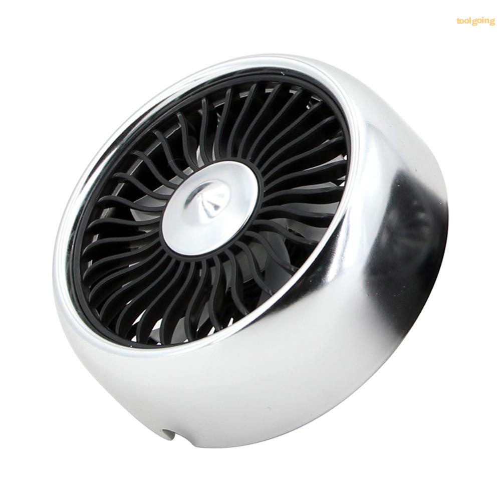 Ready in stock Mini Car Fan for Air Vent/Dashboard 3 Speeds USB Cooling Fan with Cable Built-in Colorful LED Light