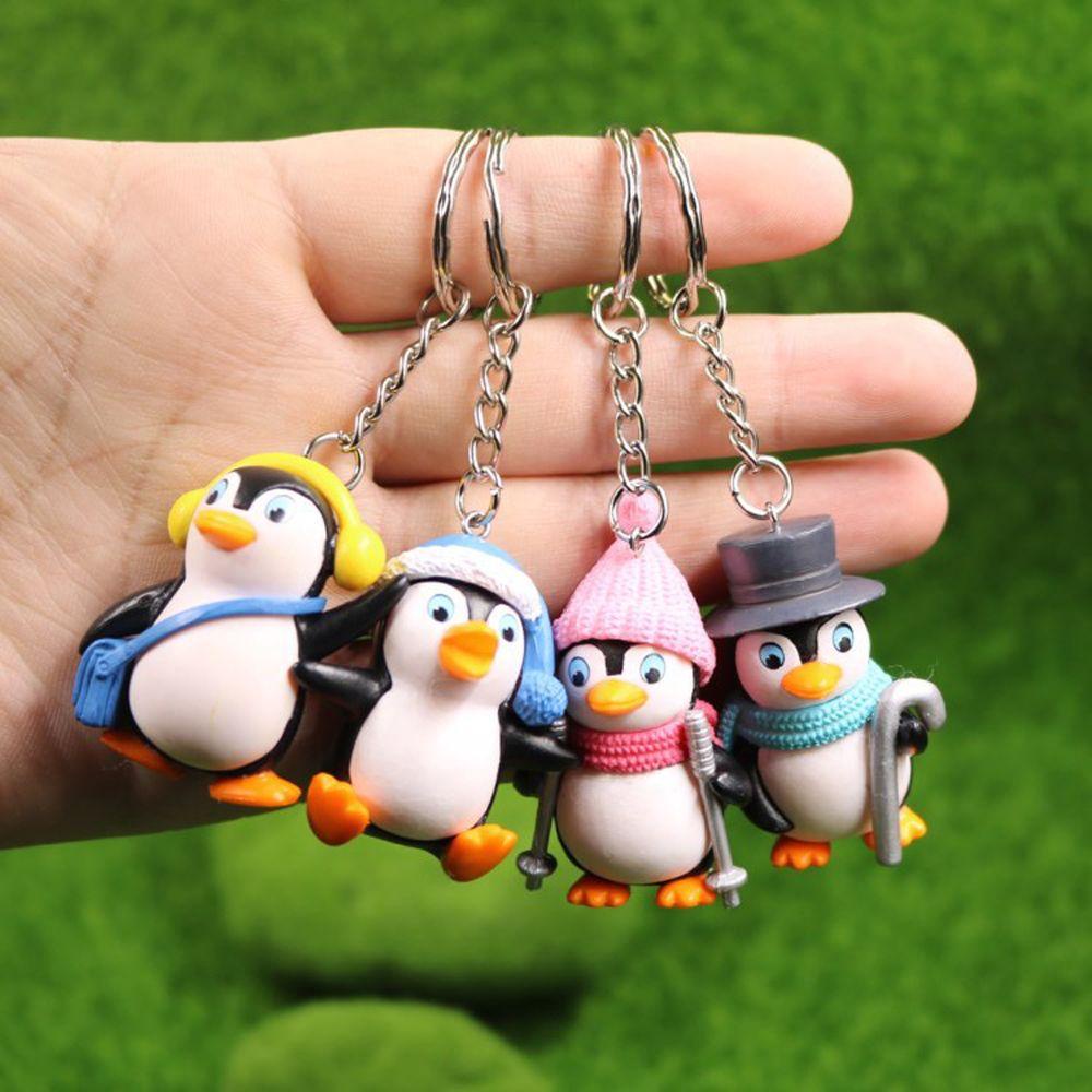 LANFY Móc Khóa Hình Chim Cánh Cụt Dễ Thương Sáng Tạo