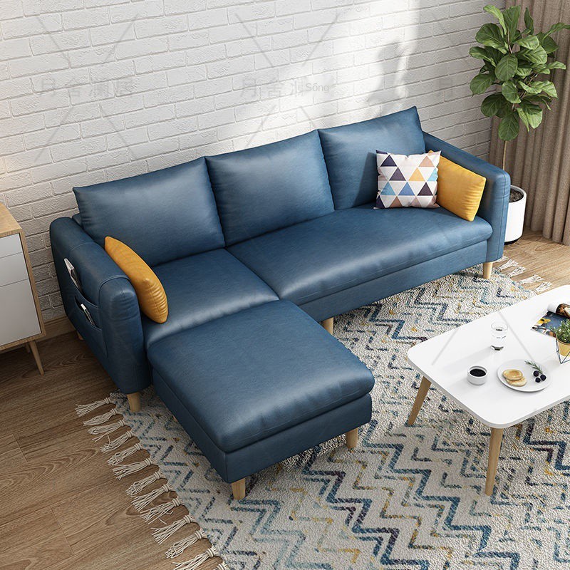 Công nghệ Bắc Âu vải hộ gia đình căn nhỏ ghế sofa trường kỷ đơn giản cho thuê phòng hiện đại khách giường đôi <