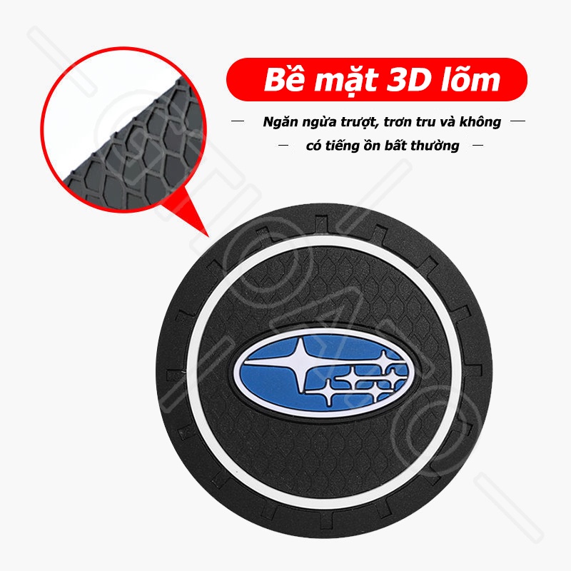 GTIOATO Miếng Lót Cốc Xe Ô Tô Lót Ly Xe Ô Tô Chống Trượt Miếng Lót Ly Xe Ô Tô Trang Trí NộI ThấT Ô Tô Cho Subaru Forester Outback XV Impreza WRX STI Levorg BRZ