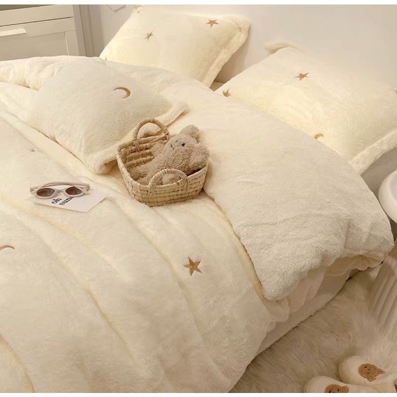 Set Bộ Vỏ Chăn Ga Nỉ Lông, Mềm Êm, Ấm Áp Cho Mùa Đông