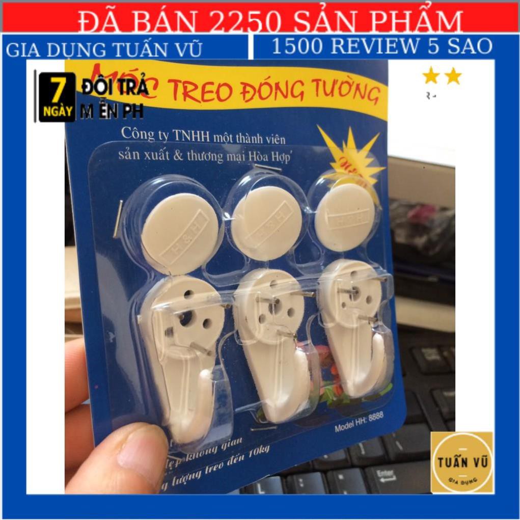 Vỉ 3 móc Dính Tường Đóng Đinh Vỉ 3 Cái Hòa Hợp