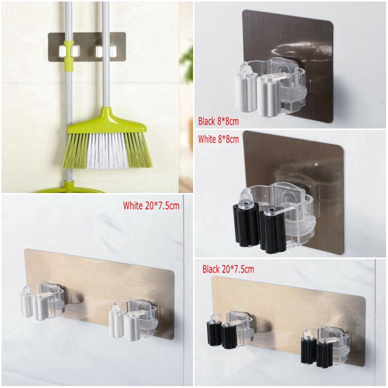 Giá gắn tường dùng để treo chổi/cây lau nhà tiện lợi cho nhà tắm / nhà bếp