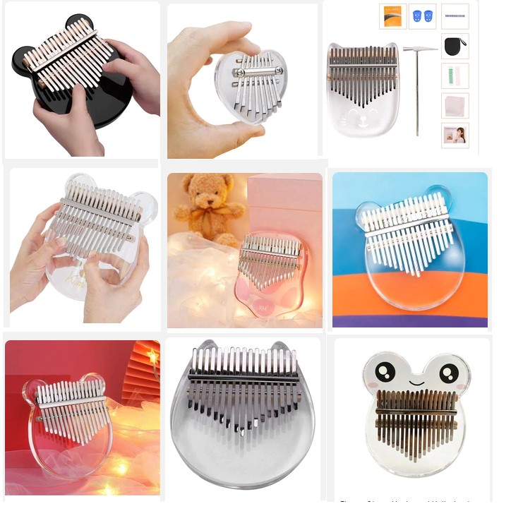 Đàn kalimba trong suốt 17 phím 21 phím giá rẻ cho bạn mới tập chơi TONIC-MS06