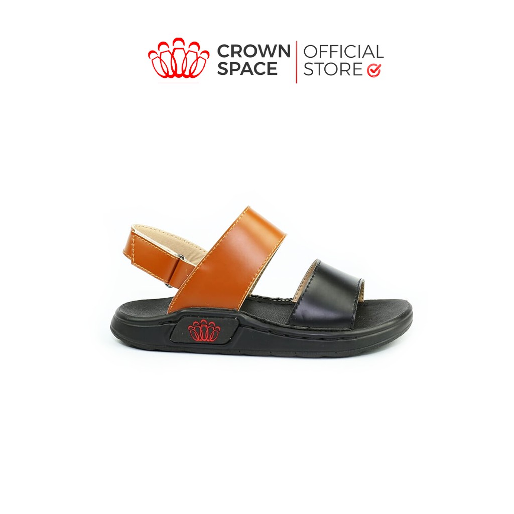 Dép Quai Hậu Bé Trai Đi Học Chính Hãng Crown Space UK Sandals Trẻ em Nam Cao Cấp CRUK647 Nhẹ Êm Size 26-31/2-10 Tuổi