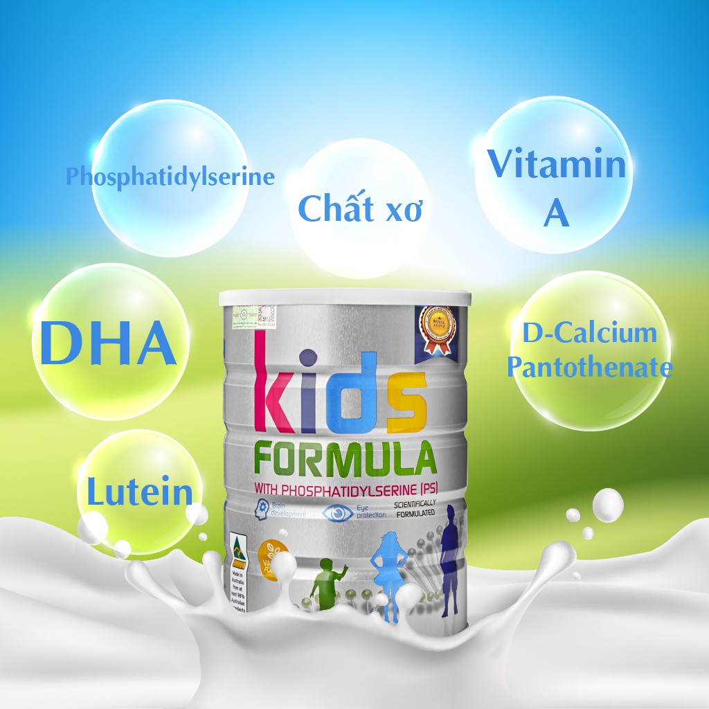 [COMBO 2 Sữa Tặng Quà] Sữa Bột Hoàng Gia Úc Kids Formula Bổ Sung Dưỡng Chất Cho Trẻ ROYAL AUSNZ 900g