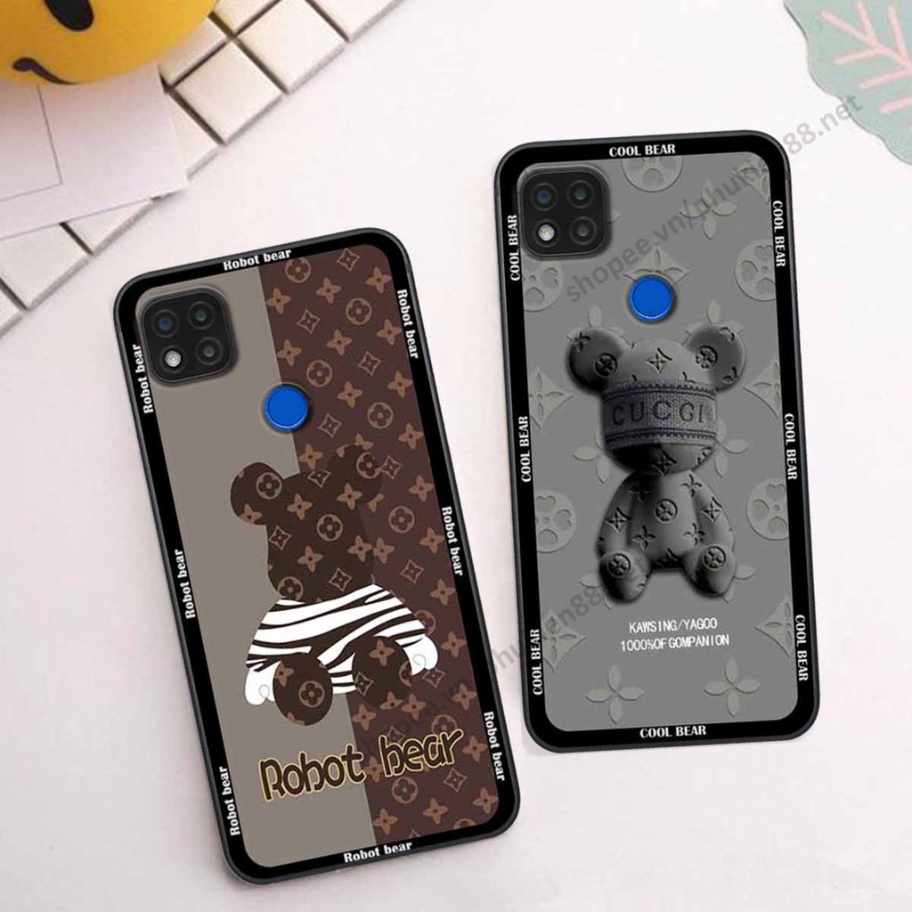Ốp Xiaomi Redmi 9C bear, k@ws thương hiệu phong cách ốp lưng thời trang cao cấp