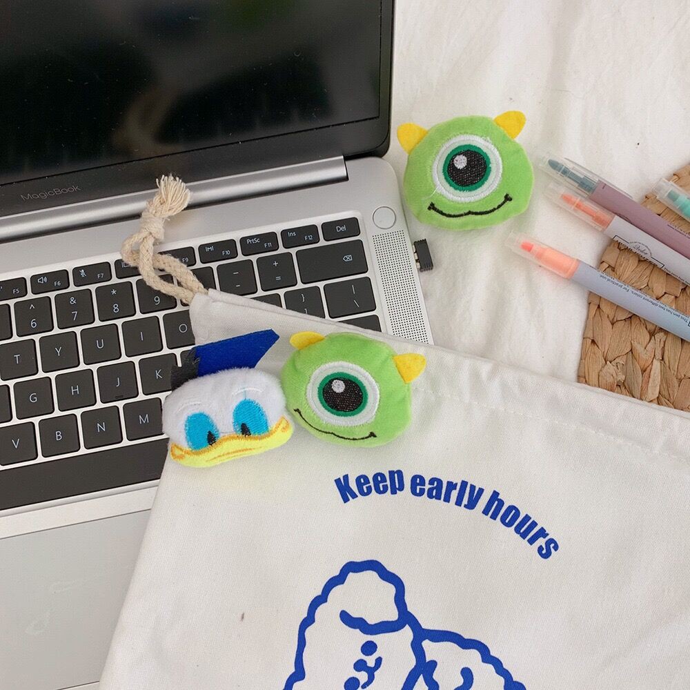 Smiley Dog Bag Túi dây rút Để mặc mỹ phẩm phong cách Hàn Quốc