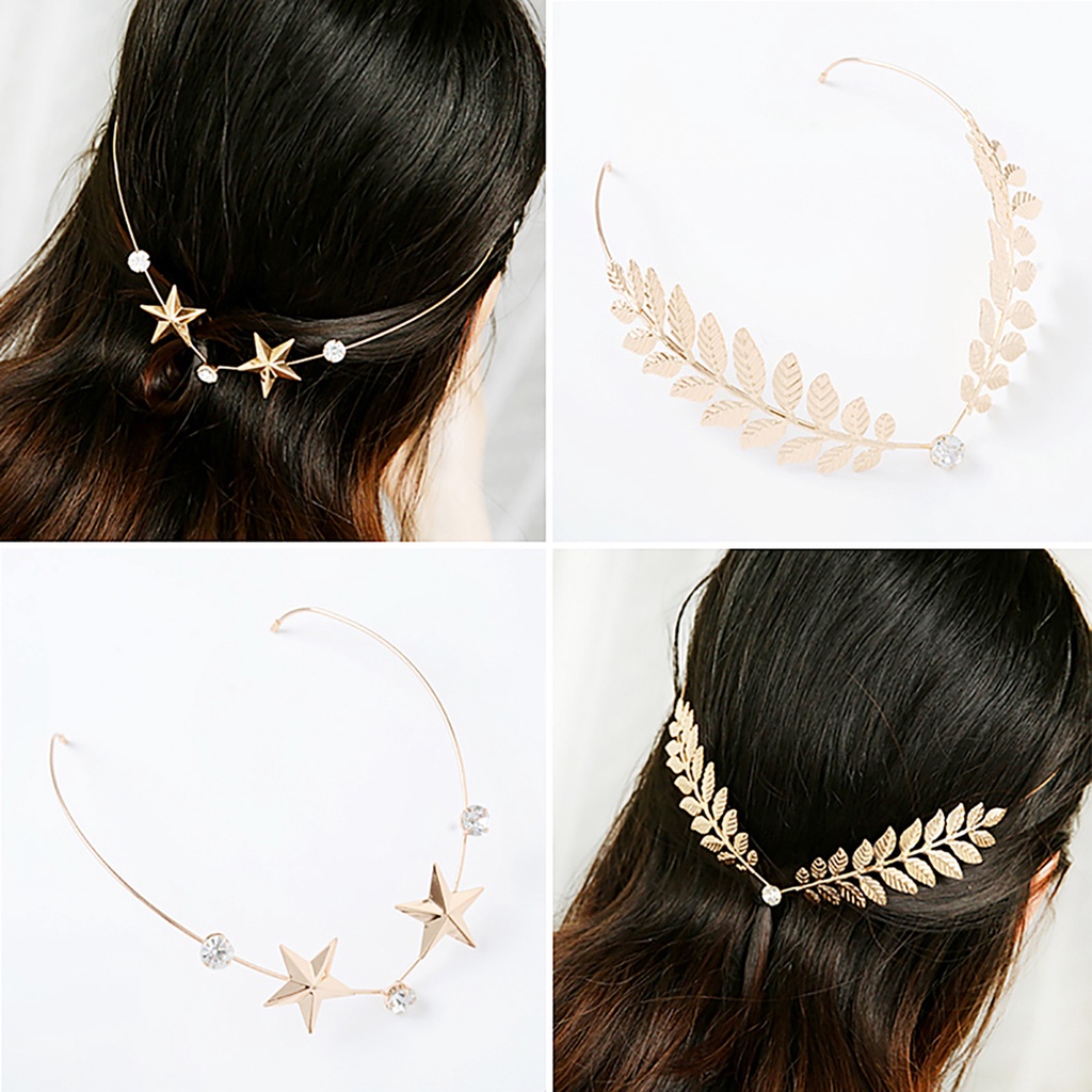 Cài tóc đính đá và ngọc trai giả tua rua thời trang cho nữ