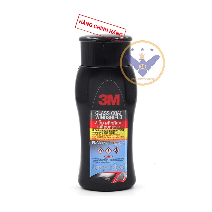 Dung Dịch Chống Bám Nước Trên Kính Xe 3M. Glass Coat Windshield 08889 (200ml)